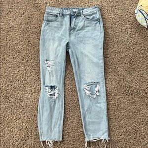 Distressed Light Blue Women's Jeans